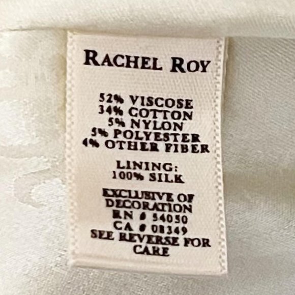 Rachel Roy Size 4 Metallic Embroidered Crewneck Capped Sleeve Belted  Dr… - Picture 9 of 12